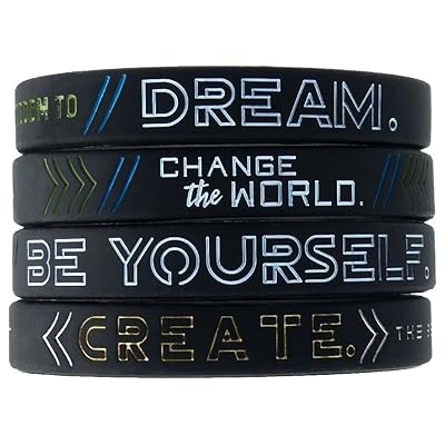 Inspirational Silicone Wristbands Set Dream, Liberia Ubuy