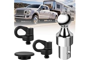 OPL5 60692 Puck System Gooseneck Hitch Ball Kit, 2-5/16-Inch Ball 30,000lbs GTW, Gooseneck Chain Anchor Kit for F-250/350/450