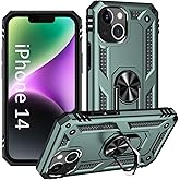 ADDIT i Phone 14 Case, for iPhone 14 Case,with Kickstand Ring,Adjustable Stand,Military Grade,Heavy Duty Protection,Shockproof,Anti-Fingerprint,Support Magnet Car Mount,Teal