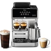 Ninja AutoBarista Fully Automatic Espresso, 10 Drink Options, AE1001 | One Touch Hot &amp; Iced, Built-in Coffee Grinder, Milk Frother, Easy Self-Clean, Latte, Cappuccino, Cold Brew