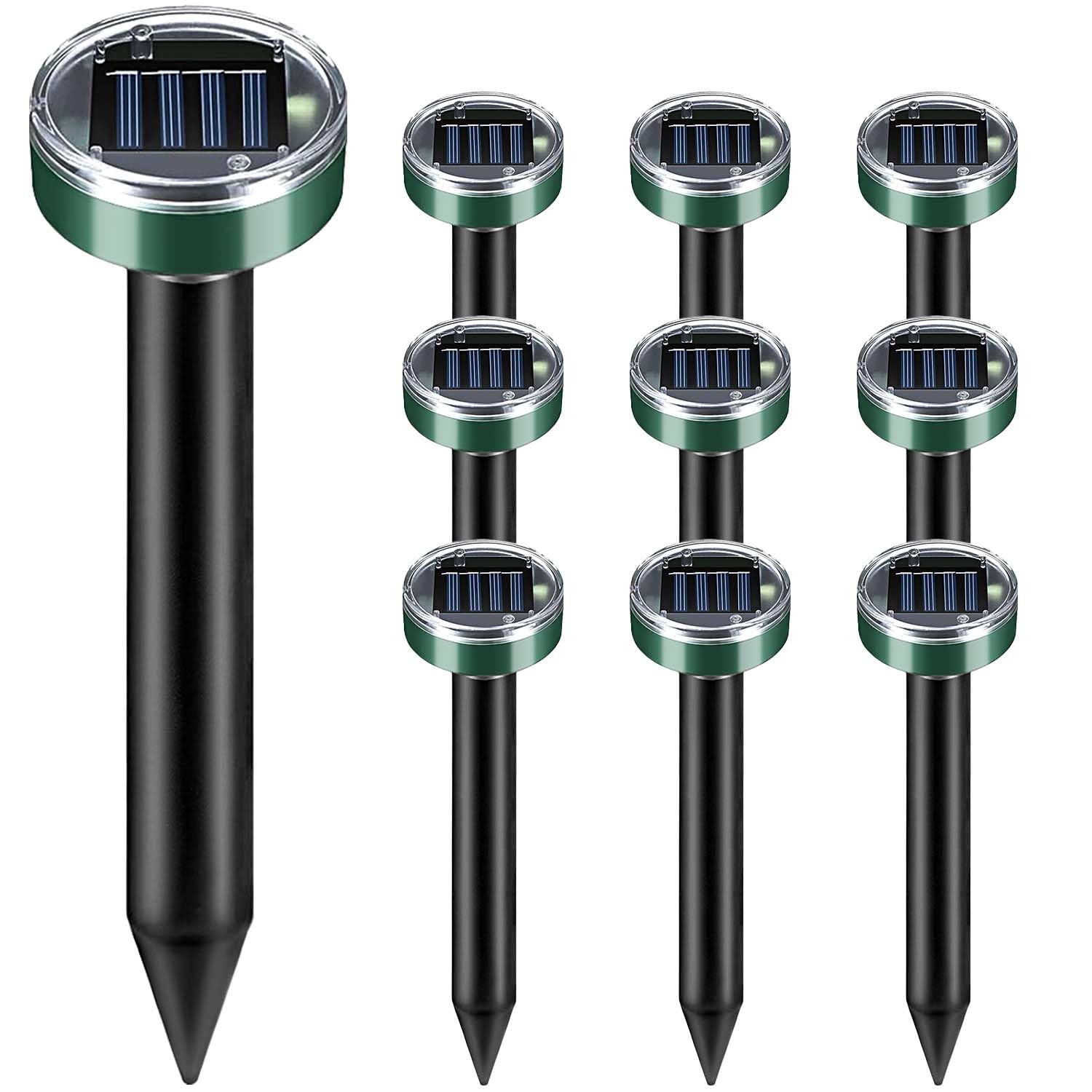 Atewada 4-pack Solar Mole Repeller, Ultrasonic Cat Repellereffective against moles, foxes, vermin and lizards, lawn and garden pest control
