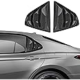 CKE Compatible with Toyota Camry 2024 2023 2022 2021 2020 2019 2018 Accessories Car Rear Side Window Louvers Air Vent Scoop Shades Cover Trim Blinds -Carbon Fiber Style (Not Fit 2025)