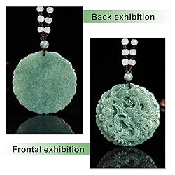BJIMIDTI Dragon Jade Necklace Pendant Genuine Green