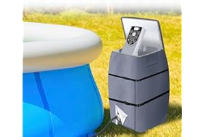 Tiscover Hot Tub Insulated Spa Heater Pump Cover for Winter Inflatable Hot Tub Heater Pump Cover for Outside Units Hot Tub Pump Enclosure for Waterproof And Sunscreen 17"L x 15"W x 21.2"H（Only Cover）