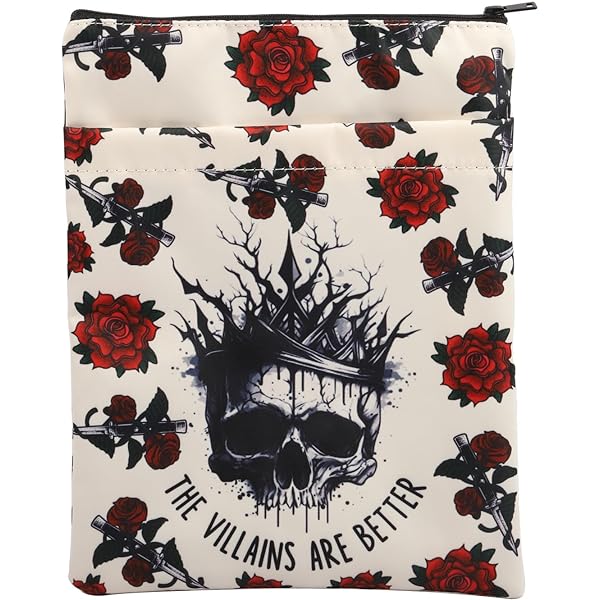 Gothic Waterproof Book Sleeve With Zipper - Protective Cover For Paperbacks & Tablets