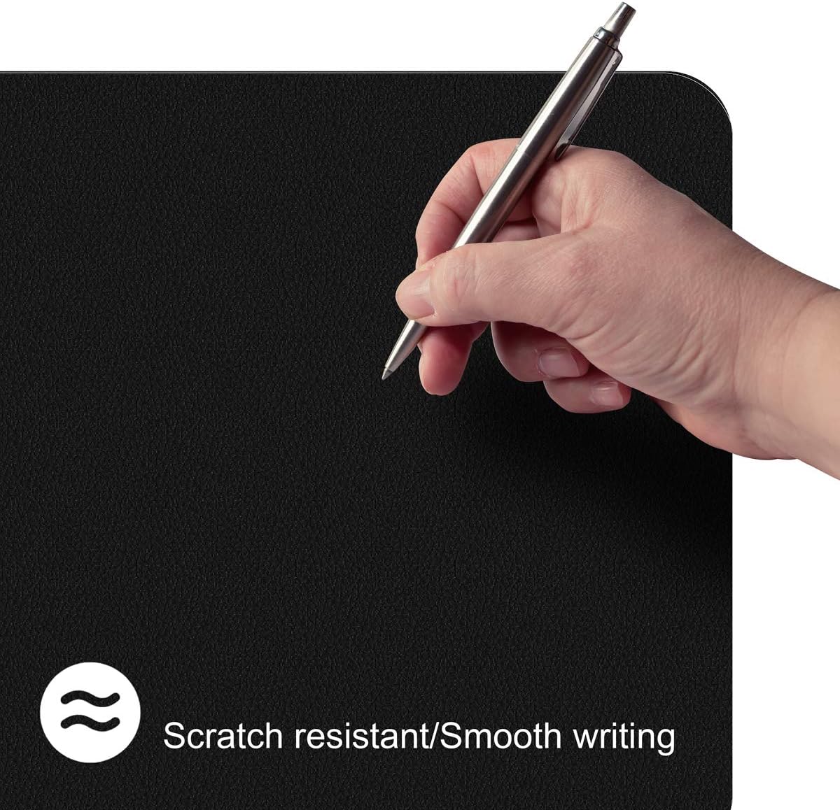 Mejerca Desk Pad Office Desk Protector Mat 31.5" x 15.7" PU Leather Laptop Waterproof Desk Blotter for Mouse Desk Writing and Gaming Mat (Midnight Black) : Office Products