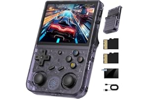 GIIPGOOP RG353V Retro Gaming Console RG353V Handheld Game Console 3.5" IPS Screen Android 11 and Linux System 64G TF Card 4420+ Classic Games RK3566 64bit Game Player Bluetooth 4.2 and 5G WiFi(Purple)