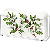 Crystal Clear Guest Towel Holder: Elegant Acrylic Napkin Tray for Bathroom, Kitchen, Table, Hotel & Office, Perfect for Disposable Hand Towels & Napkins, Includes Cleaning Cloth