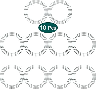 Amazon Com 10 Packs Metal Wreath Frame Green Round Wire Wreath