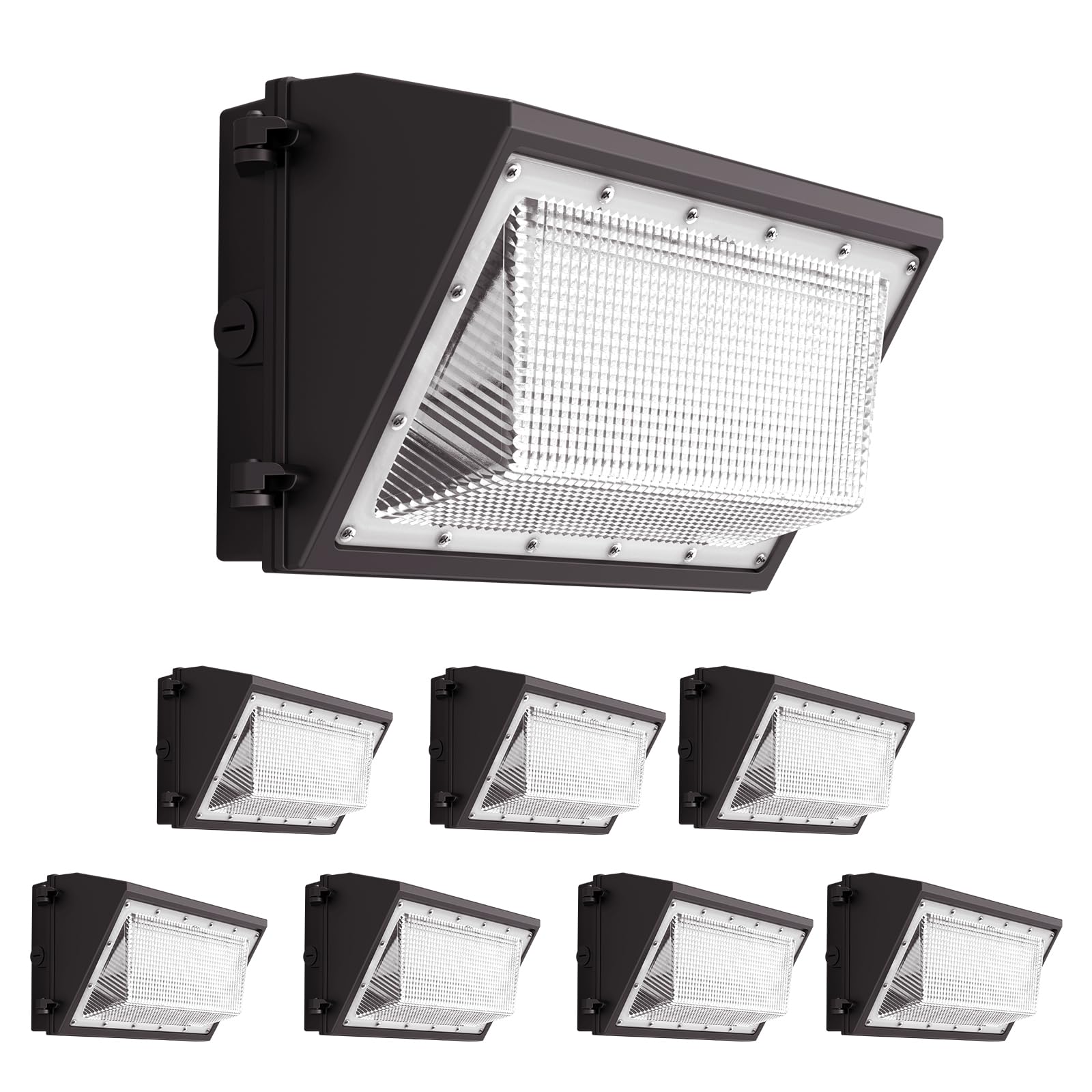 Photo 1 of ***FACTORY SEALED***
Aphyni 8 Pack 160W LED Wall Pack Light with Dusk to Dawn Photocell, 25600LM 6000K Daylight IP65 Waterproof Wall Pack Lights Outdoor LED [Eqv. 1200W HPS/HID] for Parking Lot, Warehouse, Yard AC120-277V