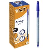 BIC Crystal Exact Fine Point Pens (0.7 mm) - Blue, Box of 20