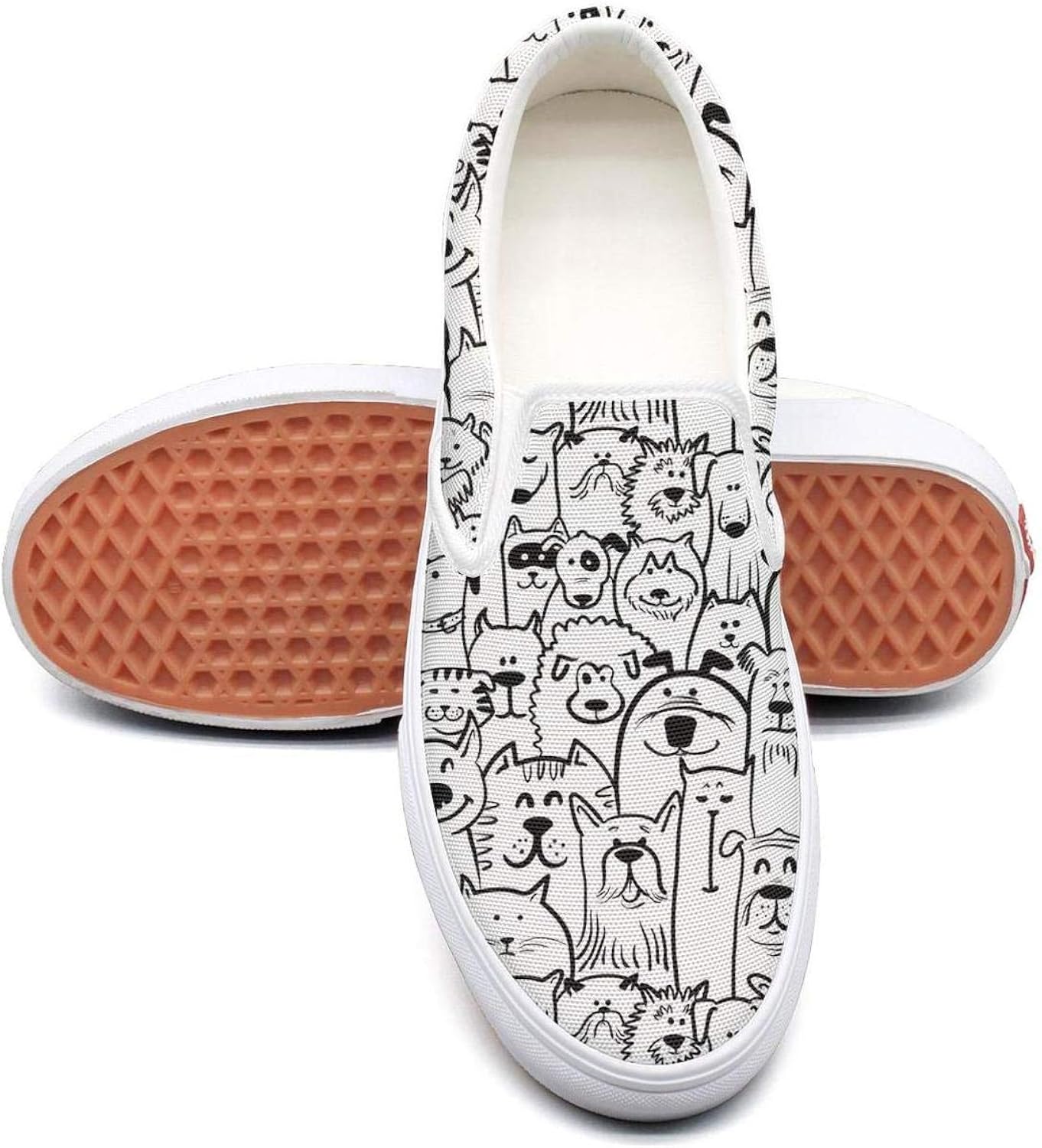 Uieort Lightweight Adorable Pink Dog Footprints Womens