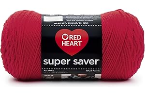 RED HEART Super Saver Yarn, Hot Red