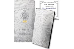 MINT STATE GOLD 2021 - Present (Random Year) 1 oz Niue Silver Mandalorian Beskar Bar Coin by The New Zealand Mint Brilliant Uncirculated with Certificate of Authenticity $2 BU