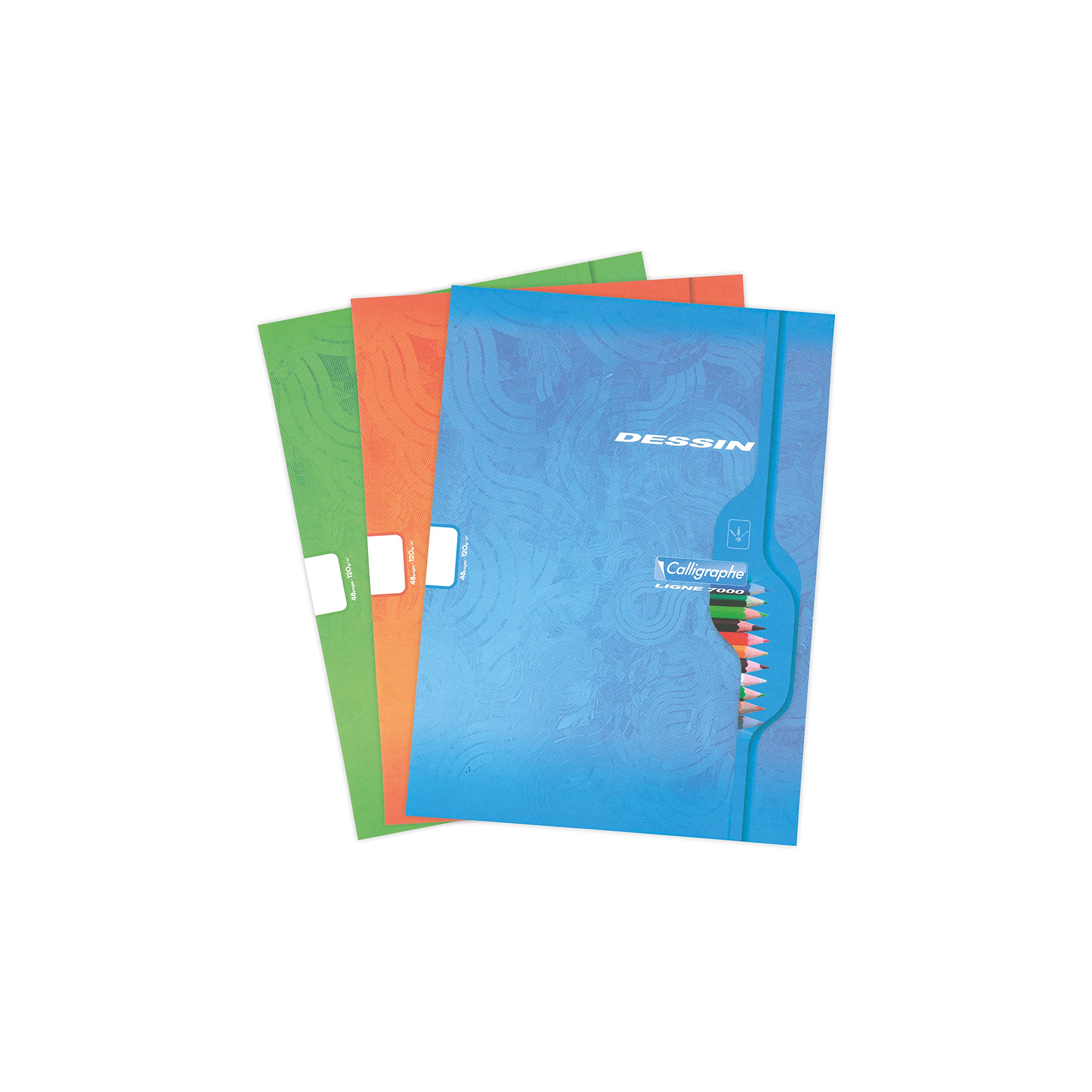 Calligrapher 7554C Drawing Book (a Clairefontaine Brand) - 24x32 cm - 48 White Plain Pages - 120 g Drawing Paper - Varnished Recycled Card Cover - Random Colour โ image 1