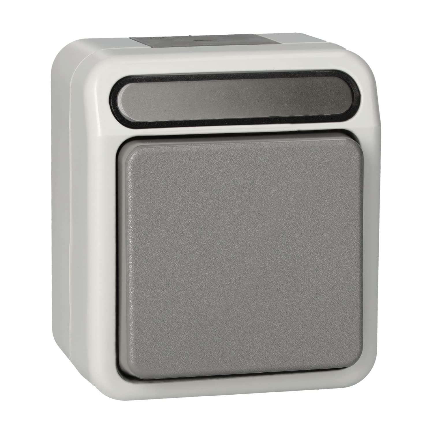 Merten Aquastar Switch with N-Clamp, Single Pole, Double Throw, Light Grey, MEG3156 8029 — image 1