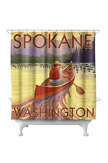 Amazon Com Lantern Press Spokane Washington Canoe Scene 25208