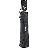 totes Automatic Open Close Water-Resistant Travel Folding Umbrella, (Black)