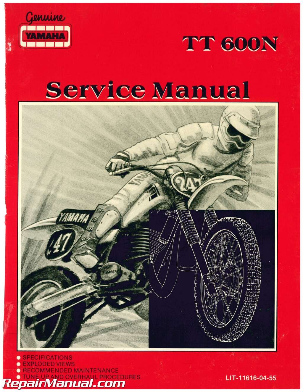 LIT-11616-04-55 1985-1986 Yamaha TT600N TT600S Motorcycle Service Manual  Paperback – 2004