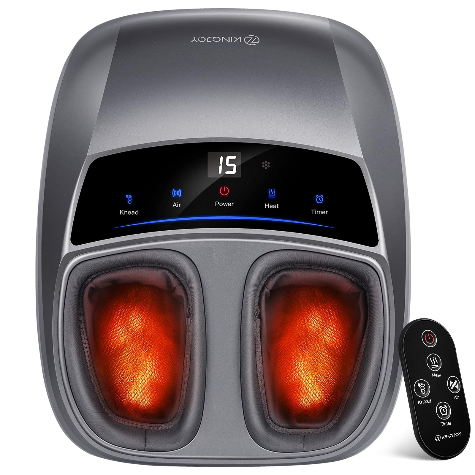 Photo 1 of KINGJOY Foot Massager with Heat for Neuropathy, [2026 Upgraded], Deep Kneading Shiatsu Foot Massager for Plantar Fasciitis, Fits Up to Men Size 14, Gifts for Women Mom Men Dad Seniors