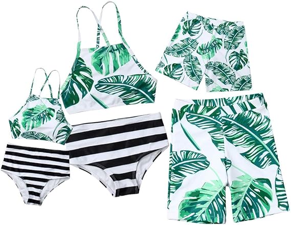 baby boy and girl matching bathing suits