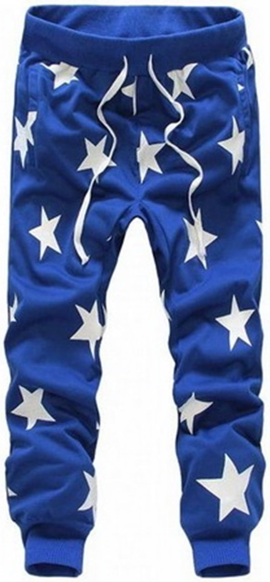 Unisex Galaxy Nebula Space Sweatpants Joggers Sportswear Pants Blue (L)