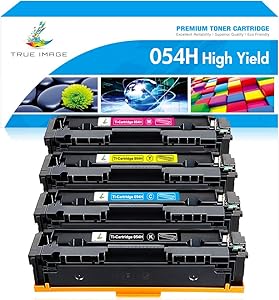 True Image Compatible Toner Cartridge Replacement for Canon 054 054H Canon Color ImageCLASS MF644Cdw LBP622Cdw MF642Cdw MF640C LBP620 MF644 CRG-054 Printer Ink (Black Cyan Yellow Magenta, 4-Pack)