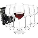 MICHLEY Floating Wine Glasses for Pool Unbreakable Tritan Plastic Red Wine Glasses with Stem Poolside Floating Cups 12.5 OZ, Dishwasher Safe, Set of 4