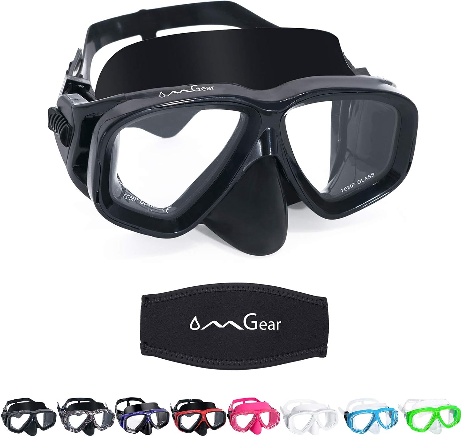 OMGear Junior Swimming Goggles with Nose Cover Adult Scuba Diving Mask Black Dive Glasses Snorkeling Goggles Snorkel Gear Kids Anti-Fog Swim Mask (Black) : Sports & Outdoors