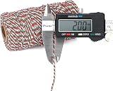 KINGLAKE Cotton String 2mm x 100m Green Red White Christmas Twine view 2