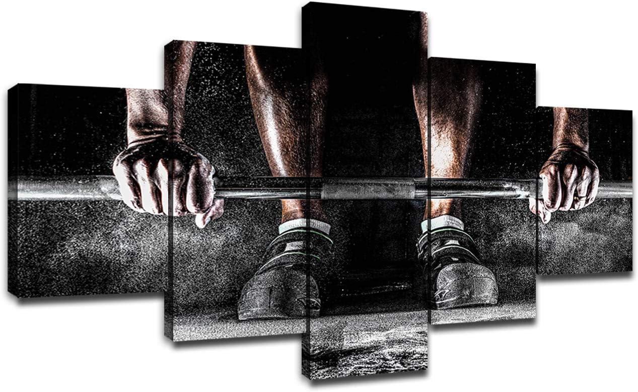 Fitness Wall Decor Weightlifting Art Paintings Canvas