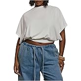 MakeMeChic Women's Plus Size Top Dolman Sleeve T Shirt Crew Neck Going Out Crop Tops Shirt