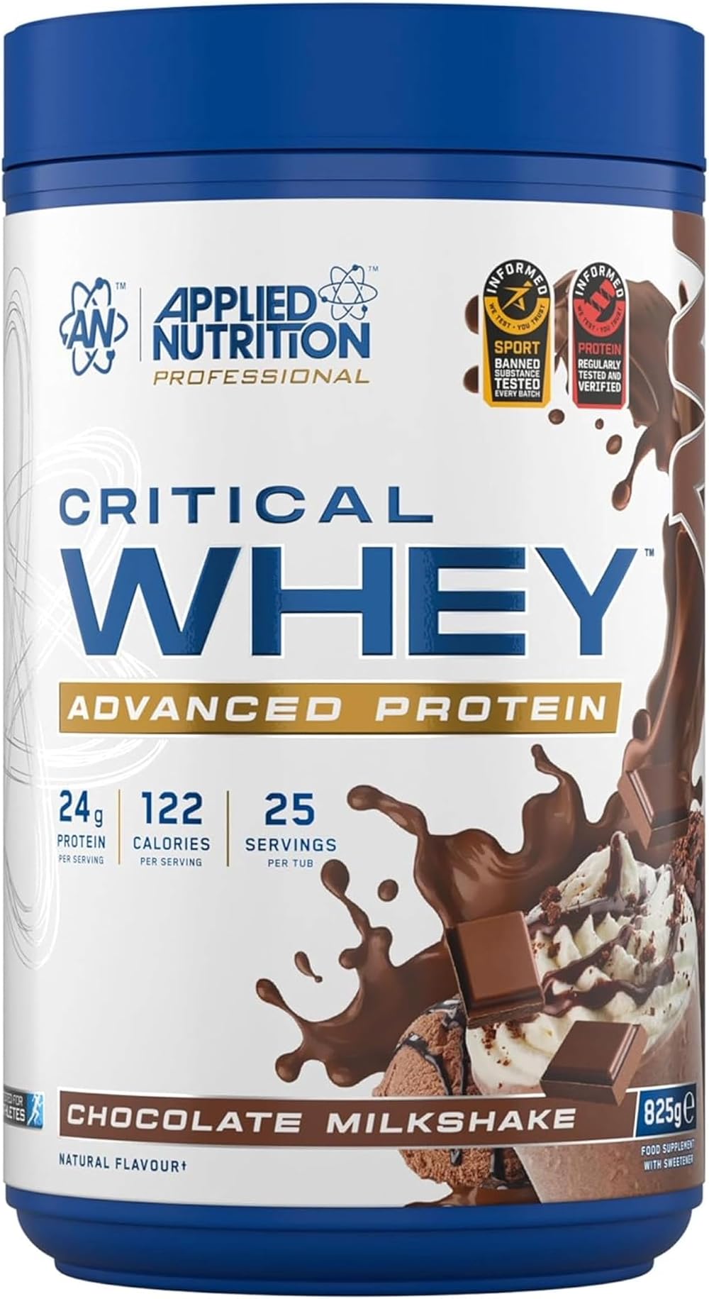 Applied Nutrition Critical Whey Protein Powder 24g/serving Chocolate 825g