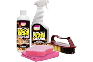 Quick N Brite Fireplace Cleaning Kit for Brick, Stone, Tile, Rock, Soot, Smoke, Creosote, and Ash, White