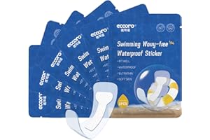 ILIORGOGO Women's Waterproof Swimming Stickers | Skin-Friendly Private Area Protection | Dirt Prevention for Swimming & Daily Activities | 6-Pack（5.9 * 16.5in）