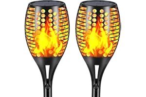 Aityvert Upgraded Larger Solar Torch Lights, Waterproof Outdoor Dancing Flames Lights, Flickering Flames Garden Light, Landscape Decoration Pathway Patio Lights 43" 96 LED (2 Pack)