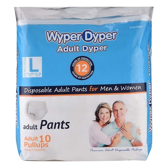 Buy Wyper Dyper Adult Diapers (Pant Style) with 12 Hrs of Protection