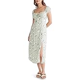 AEROPOSTALE Women's Floral Scoop-Neck Tie-Front Midi Dress