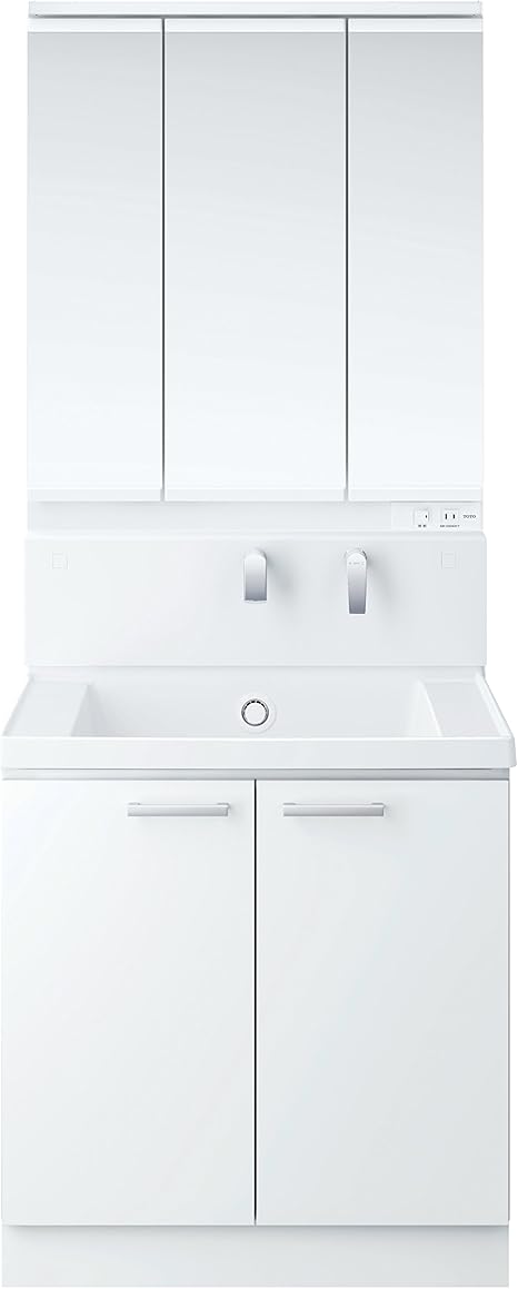 Amazon Toto 洗面化粧台セット Kz 750mm 三面鏡 ワイドled 2枚扉 パナシェホワイト Kz74b1w Diy 工具 ガーデン
