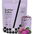 Better Boba All-Natural Ube Boba Pearls 8 Oz | Kosher, Vegan, Gluten-Free, Non-GMO Popping Boba for Bubble Tea, Desserts | 12 Servings | No Preservatives Tapioca Boba Balls | Made in USA