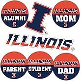 Desert Cactus University of Illinois Sticker Fighting Illini U of I Vinyl Decals Laptop Water Bottle Car Scrapbook (Round Family)