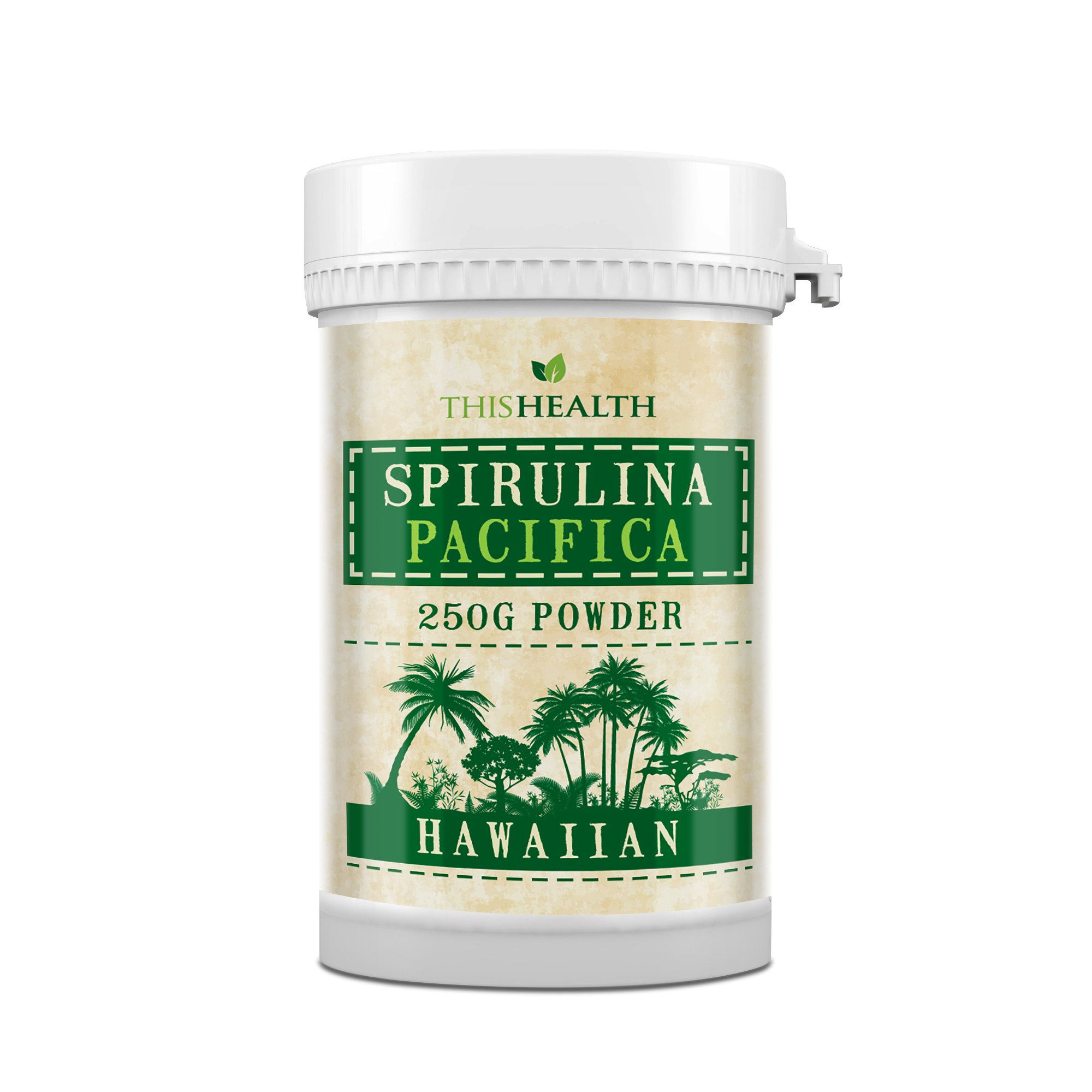 250g Spirulina Powder– Hawaiian Pacifica Spirulina, High Potency Spirulina Pacifica Powder, Health Booster – Spirulina Supplement, Smoothie Superfood Green Powder