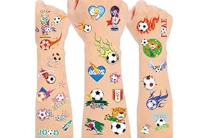 ZoiKoi 10pcs Soccer Stickers World Cup Sports Themed Stickers for Birthday Party Decorations, Goodie Bags Stuffers Waterproof