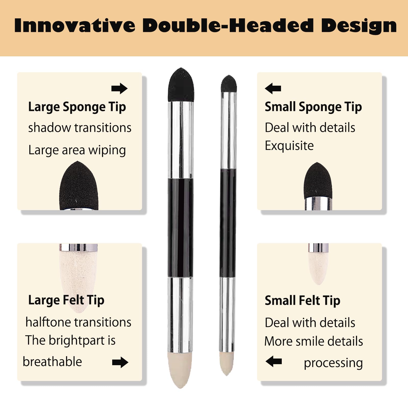 Haojiaho Blending Stump, 9pcs Blending Stumps, Blending Sponge Pens and Sandpaper Pencil Sharpener, Washable & Reusable, Tortillions Paper Art Blenders for Student Artist Charcoal Sketch Drawing