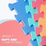 kidoola Foam Baby Play Mat 29x29cm 9pc Interlocking EVA Tiles Multicolor view 3