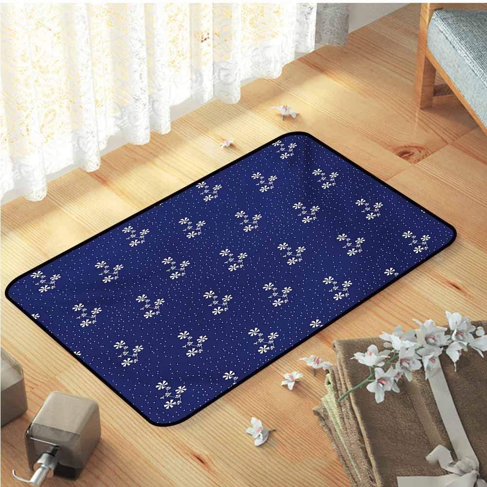 Anyangeight Navy Blue Outdoor Door mat, Home Decor Carpet