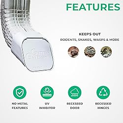 GutterGate 2"x3" Type-A White Gutter Downspout