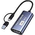 4K HDMI Capture Card, ACASIS USB 3.0 Capture Card 4K HDMI to USB-A/C 1080P 60FPS, Game Video Capture Card for Live Streaming/Gaming/Meeting, for Windows/Mac OS System, Switch PS4/5 Xbox OBS Zoom