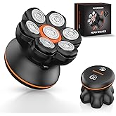 MAXGROOM® Head Shaver for Bald Men, Waterproof Electric Razor with 7D Floating Heads, Close Smooth Shave, Magnetic Detachable Blades, Long Battery Life, Dual-Speed Power, Wet/Dry Shave, Gifts for Men