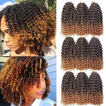 Amazon Com Marlybob Crochet Hair 8 Inch Short Kinky Curly Braids